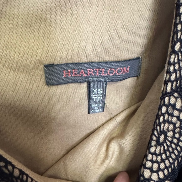 Anthropologie Heartloom Black Nude Lace Bodycon Mini XS Cocktail Party Dress - Picture 10 of 12